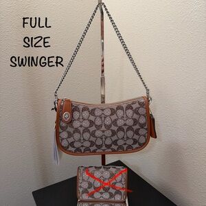 COACH Crystal Signature Jacquard Swinger (full size)